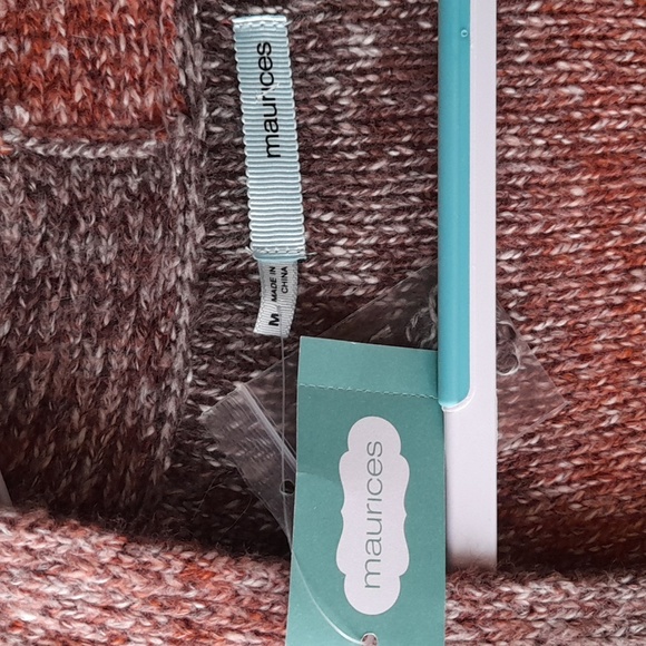 Maurices Open Front Cardigan Peach/Gray Size M NWT - Picture 5 of 9